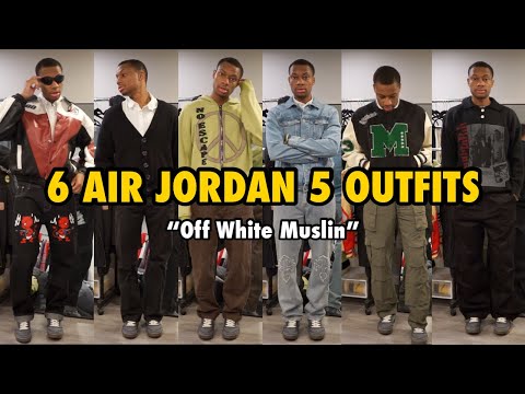 jordan 5 off white black outfit