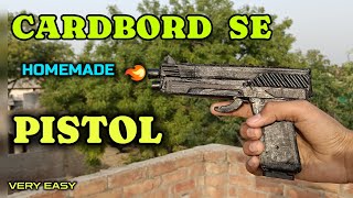 I Made a Realistic Cardboard Mini Gun 🔥 | DIY Cardboard Craft #shorts