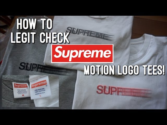 How to Legit Check Supreme Motion Logo Tees! (Side by Side