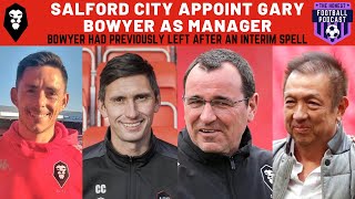 SALFORD CITY APPOINT GARY BOWYER AS PERMANENT MANAGER | BOWYER WAS PREVIOUSLY IN INTERIM CHARGE