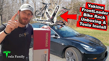 Yakima FrontLoader Bike Rack on a Tesla | Unboxing and Install 27.5", 700c, & 20" Bikes