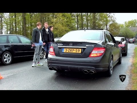 LOUD Mercedes-Benz C63 AMG  (w/ IPE Exhaust) SOUNDS! REVS, Accelerations & DRAG RACES!