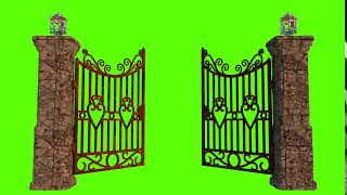 Gate opens Free Green Screen