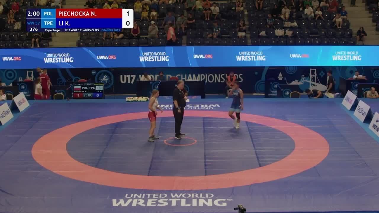 Repechage • WW 57Kg • Nikola PIECHOCKA (POL) vs. Kai Yi LI (TPE)