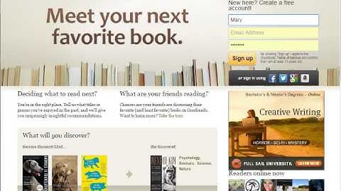 How to Sign Up for a Goodreads Account