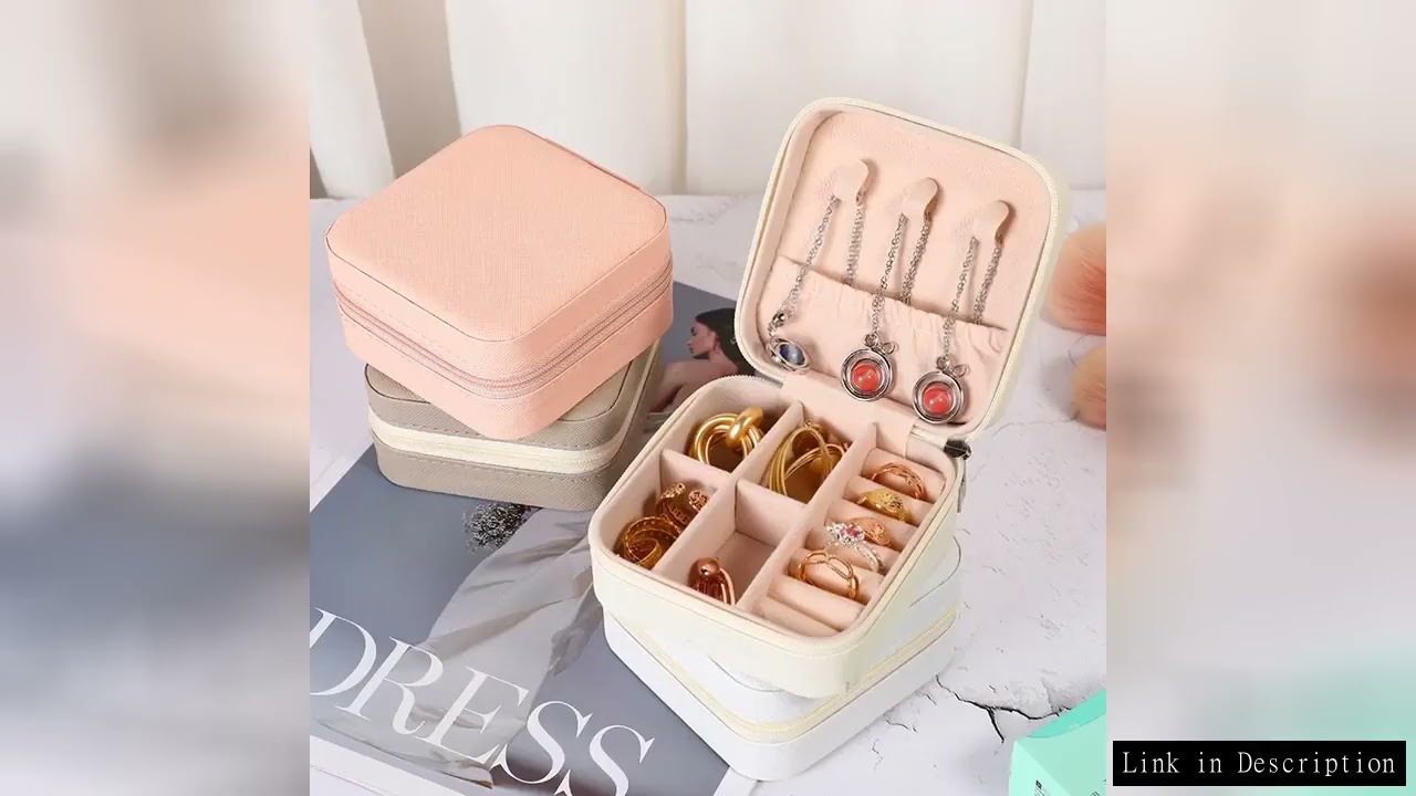 Mini jewelry storage box portable family travel earrings necklace storage box female ring organizer