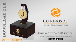 3D Pendant With Letter J video