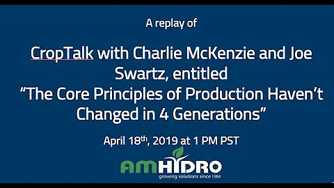 Replay of CropTalk with Charlie McKenzie and Joe S...
