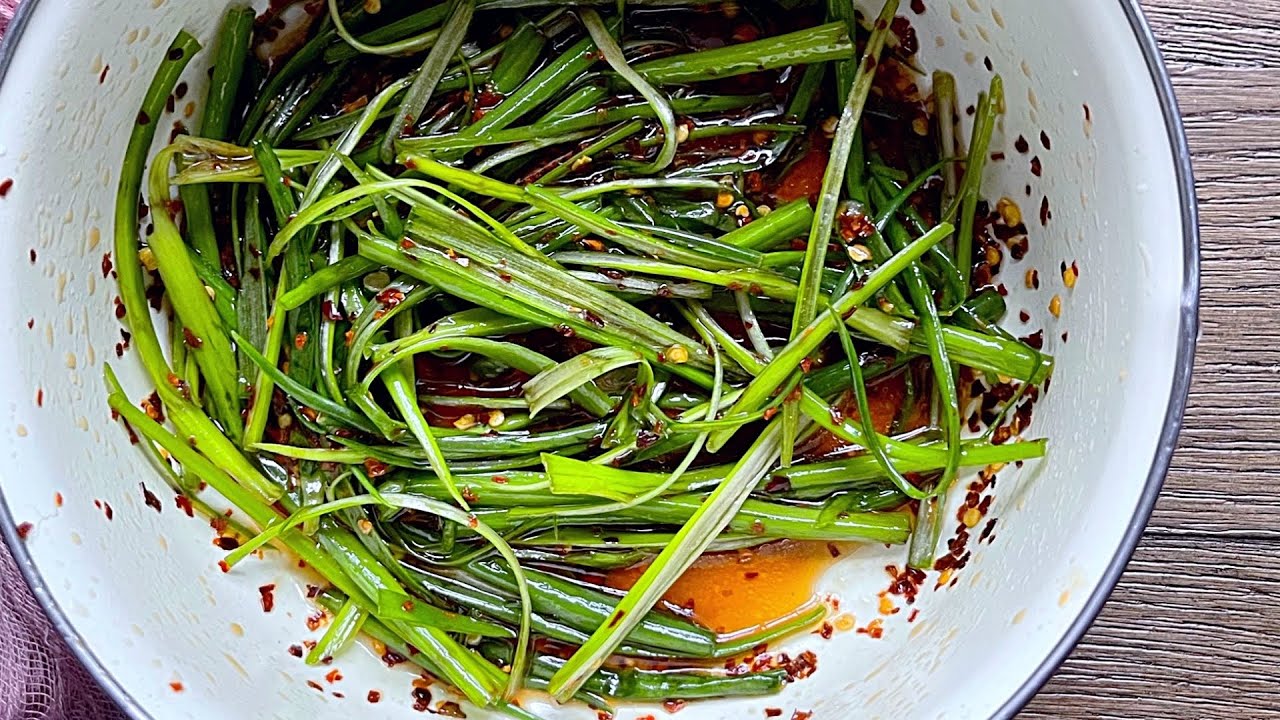 How To Make The Best Simple Low Sodium Authentic Korean Green Onion Spicy Salad | Healthy & Vegan
