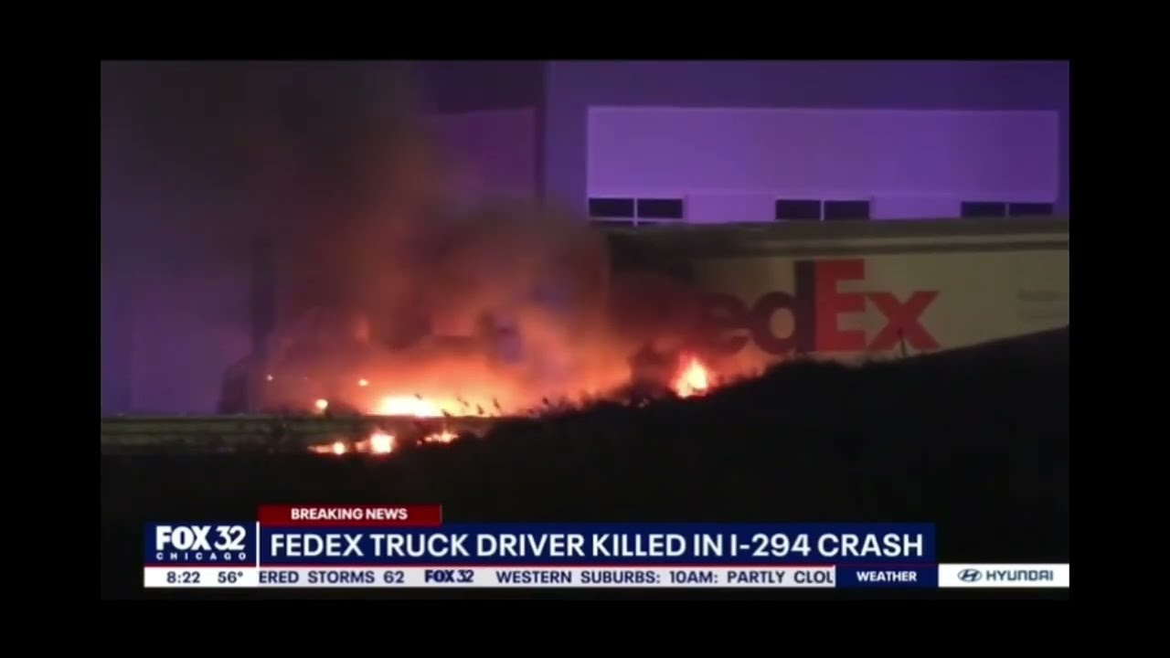 FedEx Driver EJECTED crash on I-294 - YouTube