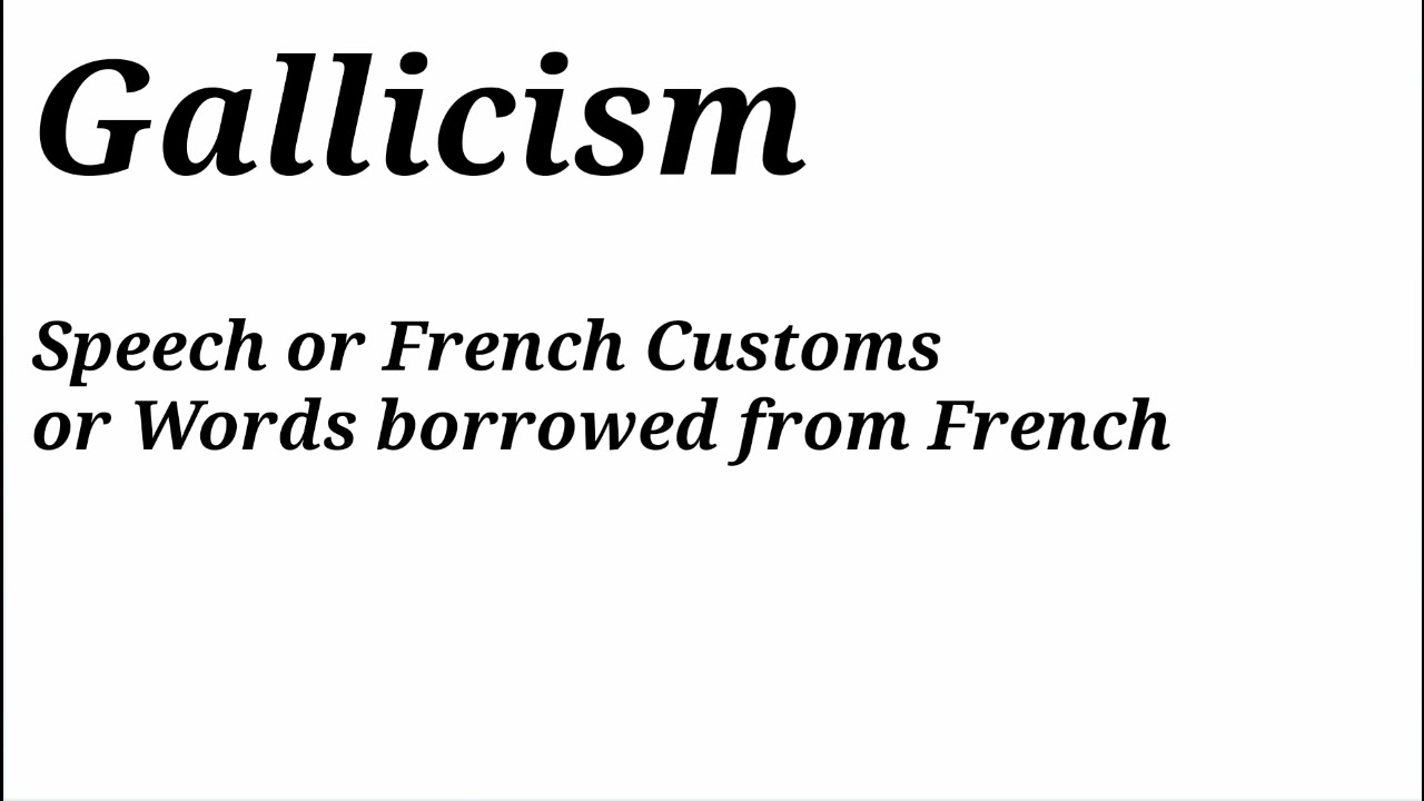 Gallicism