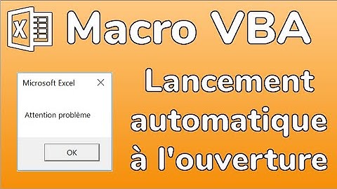 Excel: Lancer une macro VBA à l