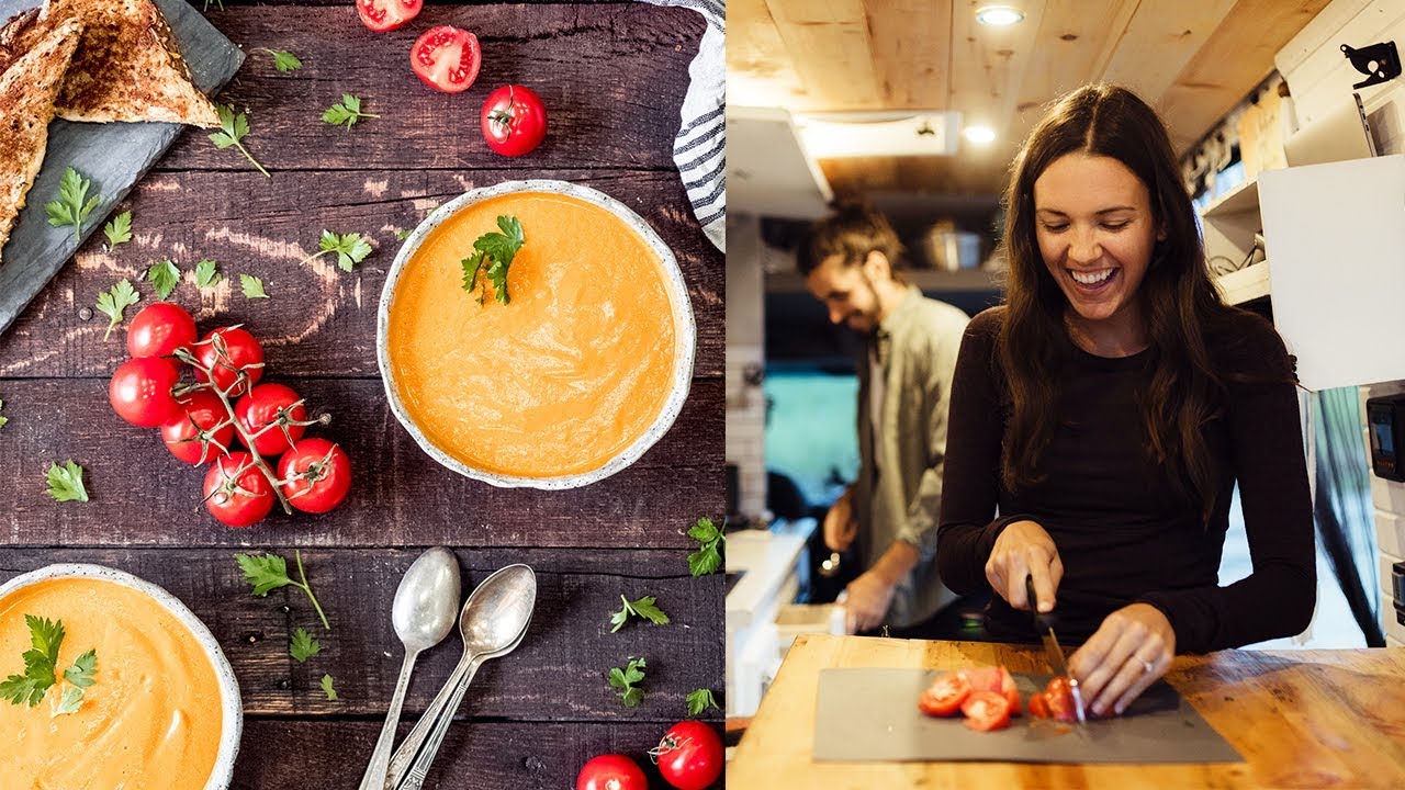 vegan lunch glasgow Creamy Tomato Soup & Grilled Cheese [VEGAN RECIPE]