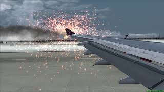 Airbus A340-300 Wing Fire and Engine Fail Emergency at Munich