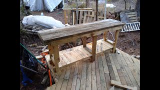 Work Bench Made From Free Pallets