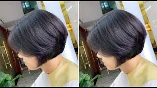 Easy Short Layered Bob Haircut With Graduation | Bob Hair Cutting Techniques