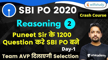 2:00 PM - SBI PO 2020 (Prelims) | Reasoning by Puneet Sir | 1200 Questions | Day-1