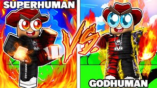 Superhuman VS Godhuman In ROBLOX Blox Fruits...