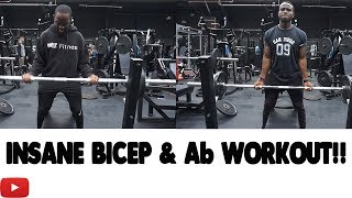 INSANE BICEP PUMP !! | Bicep & Ab Workout ft. wizfitness| London KINGS GYM screenshot 4