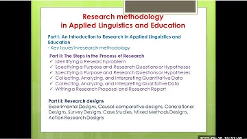 Phương pháp nghiên cứu ngôn ngữ và giáo dục | Buổi 1 - 16/9/2022