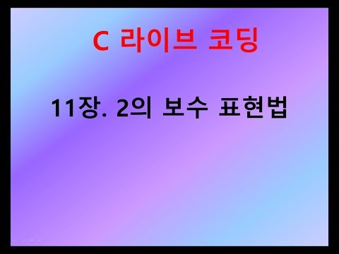 [C 라이브 코딩] 11장. 2의 보수 표현법