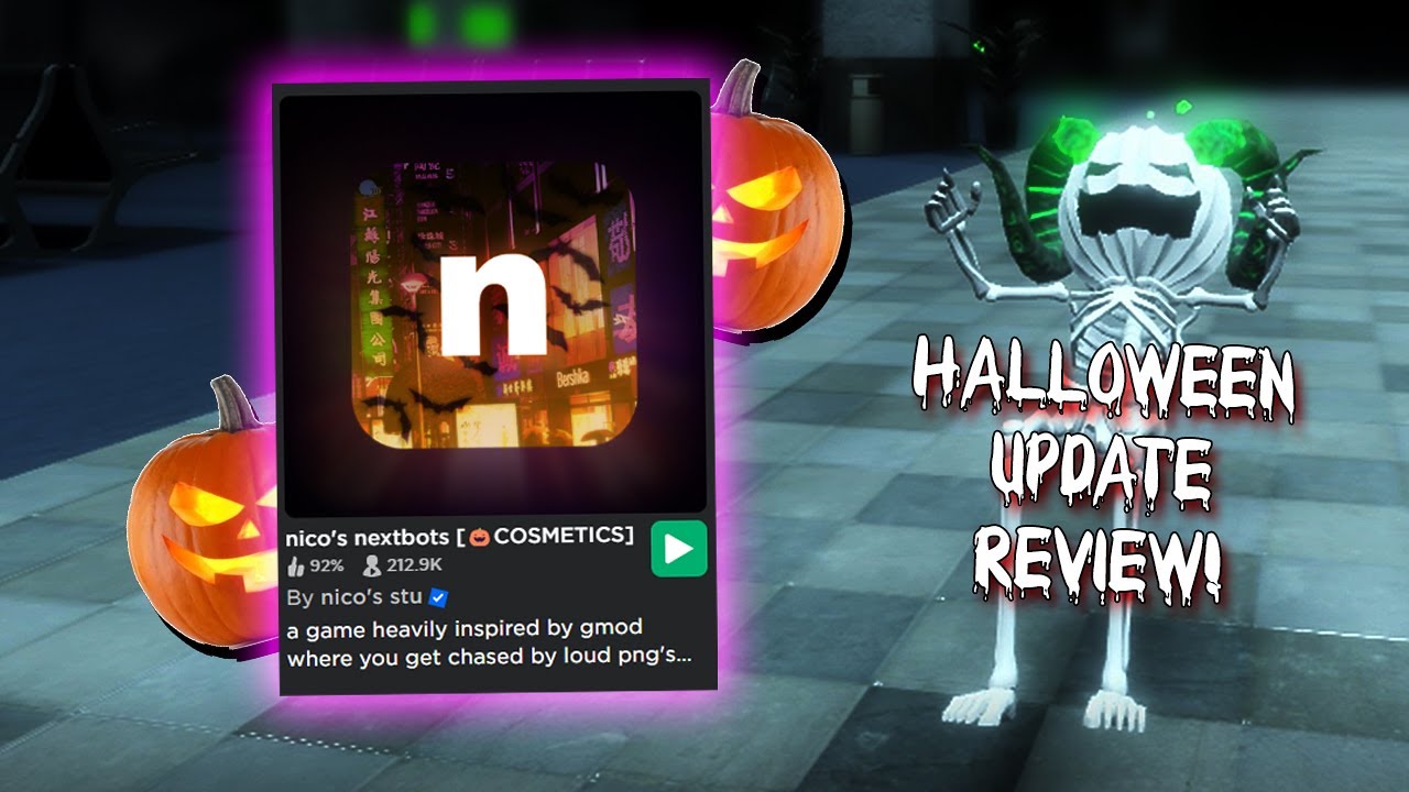 NICO'S NEXTBOTS HALLOWEEN/COSMETICS UPDATE REVIEW! 