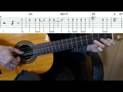 שיעור גיטרה כשהלב בוכה שמע ישראל אלהי מנגינה טאבים 