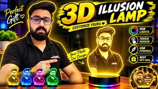 Aapki Photo Banegi 3D Illusion Lamp 😍✨ | RGB Custom Lamp #Shorts#YouTubeShorts #3DLamp #rajabfamily 
