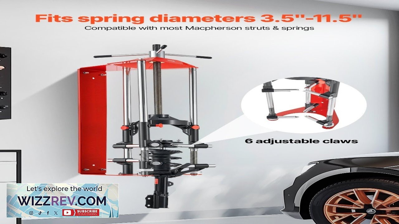 VEVOR Strut Compressor Adjustable Compressing Coil Springs up to 3000 lbs Review