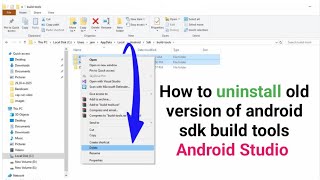 How to uninstall old version of android sdk build tools
