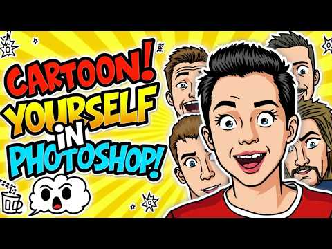 Turn Any Photo into a Cartoon in SECONDS! (4 Easy Photoshop Tricks)