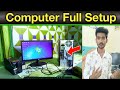 Computer Setup | How To Connect CPU To LED Keyboard Mouse In Computer