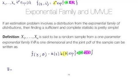 STAT 4520 Unit #5: UMVUE and the exponential family