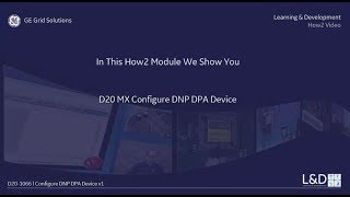 D20-1066 l Configure DNP DPA Device v1