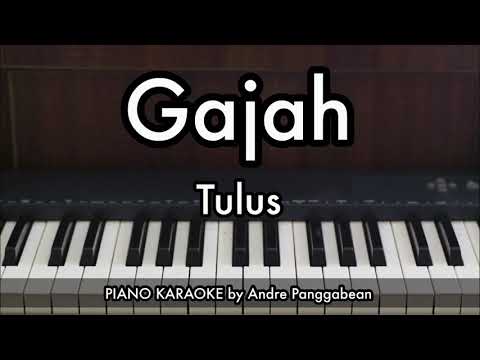 Gajah - Tulus | Piano Karaoke by Andre Panggabean