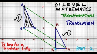 O level Mathematics Transformation Part 2 Translation @mathszoneafricanmotives  @mathwithlightone