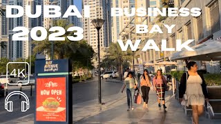 الخليج التجاري دبي 🇦🇪 الإمارات العربية المتحدة [4K] جولة مشي ساعة مشغولة