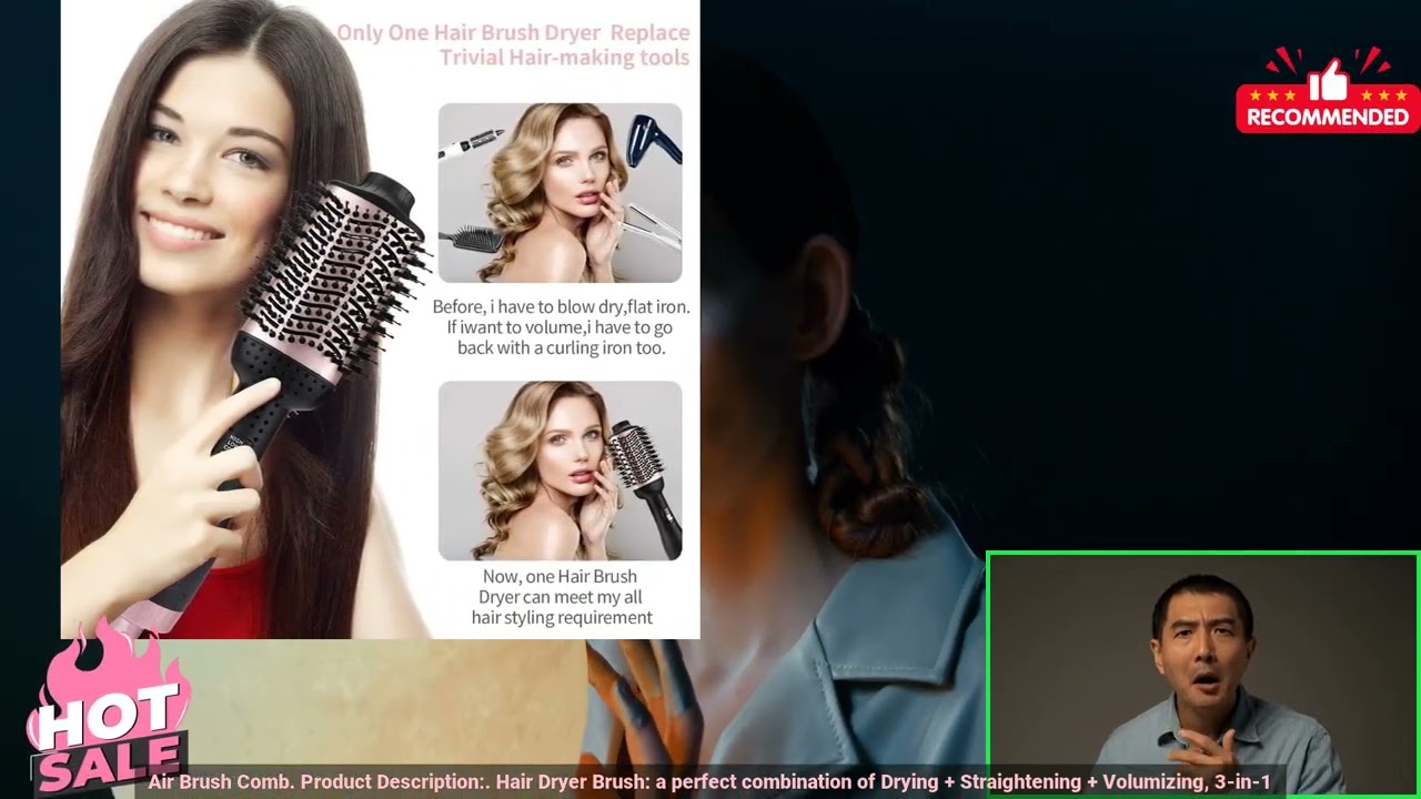 2251832842059002 One Step Hair Dryer & Volumizer Hot Air Paddle Styling Brush Negative