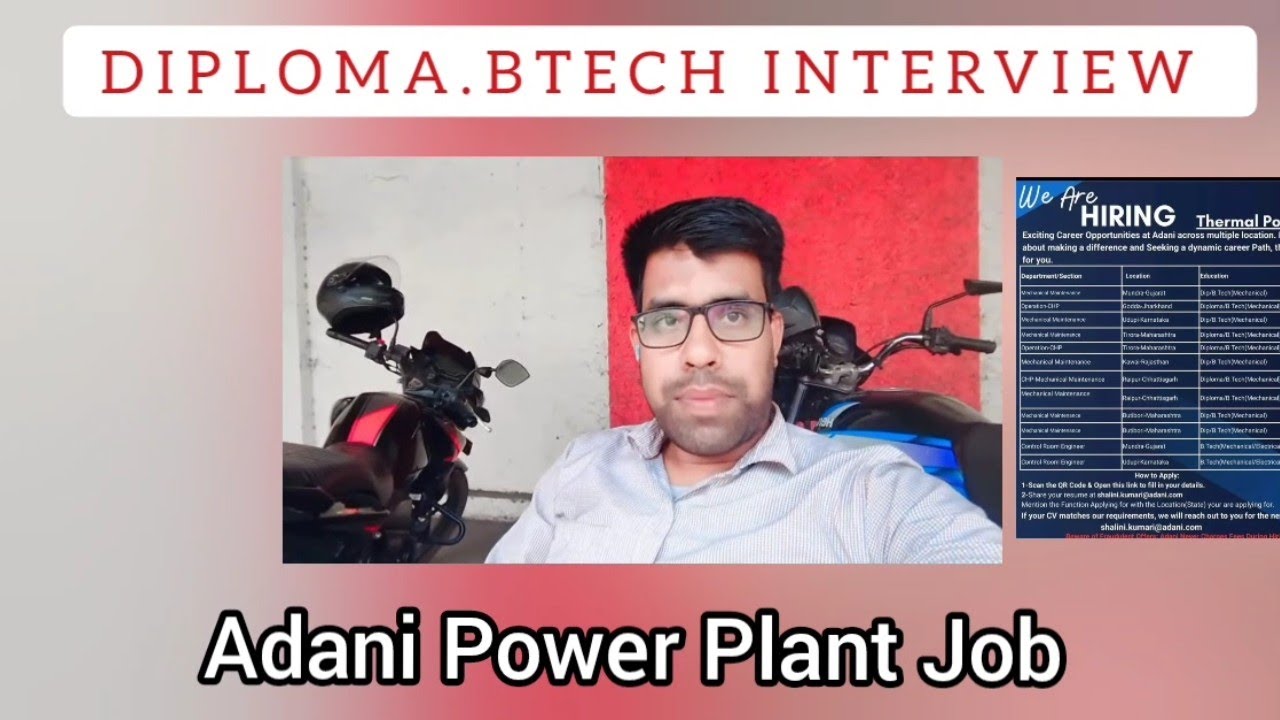 Adani Power Plant Interview Job | Diploma Interview Job  | Adani company job 2025
