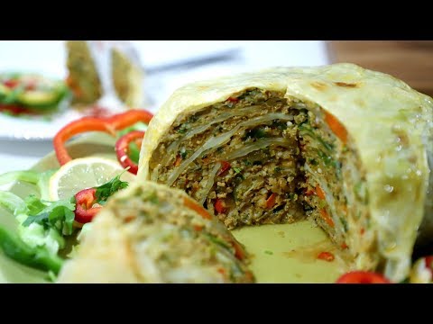 Video: Cabbage Qaws Stuffed Nrog Zaub