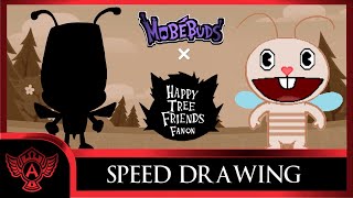 Timelapes Drawing Character: Happy Tree Friends Fanon  - Buzzy | MY Style