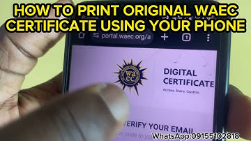 How to Print WAEC Certificate Online| from 1999-2025| Step-by-Step on Concord Paper