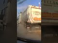 Kahramanmaraş'ta seyir halindeki kamyonun lastiği patladı