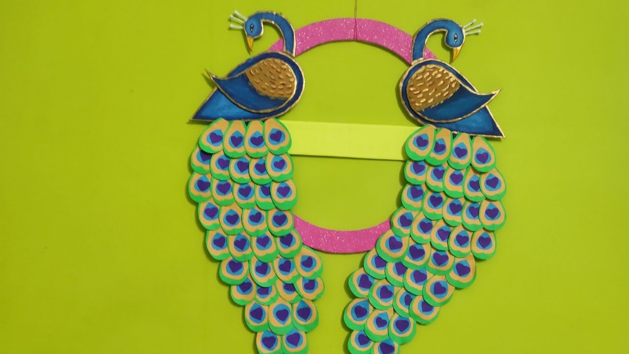 Beautiful peacock craft colour full craft YouTube