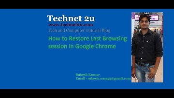 How to Restore/Re-open Last Browsing Session in Google Chrome