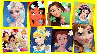 Disney Princesses Face Jigsaw Puzzle Games for kids COMPILATION screenshot 5