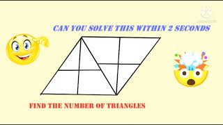 Simplest trick to find the number of Triangles #Triangles # 2 seconds math