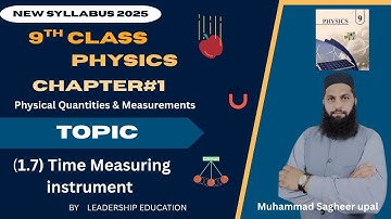 9th Class Physics Chapter 1 |(1.7) Stop watch(Time Measuring Instruments| New Book 2025|Urdu & Hindi
