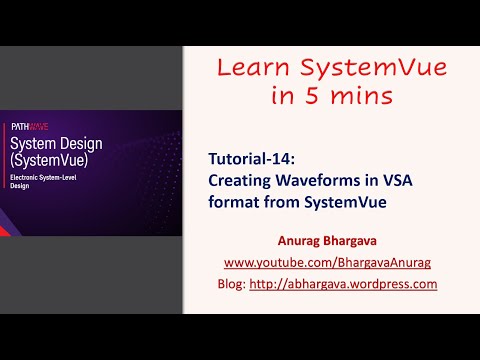 Tutorial-14: Creating Waveforms in VSA format from SystemVue
