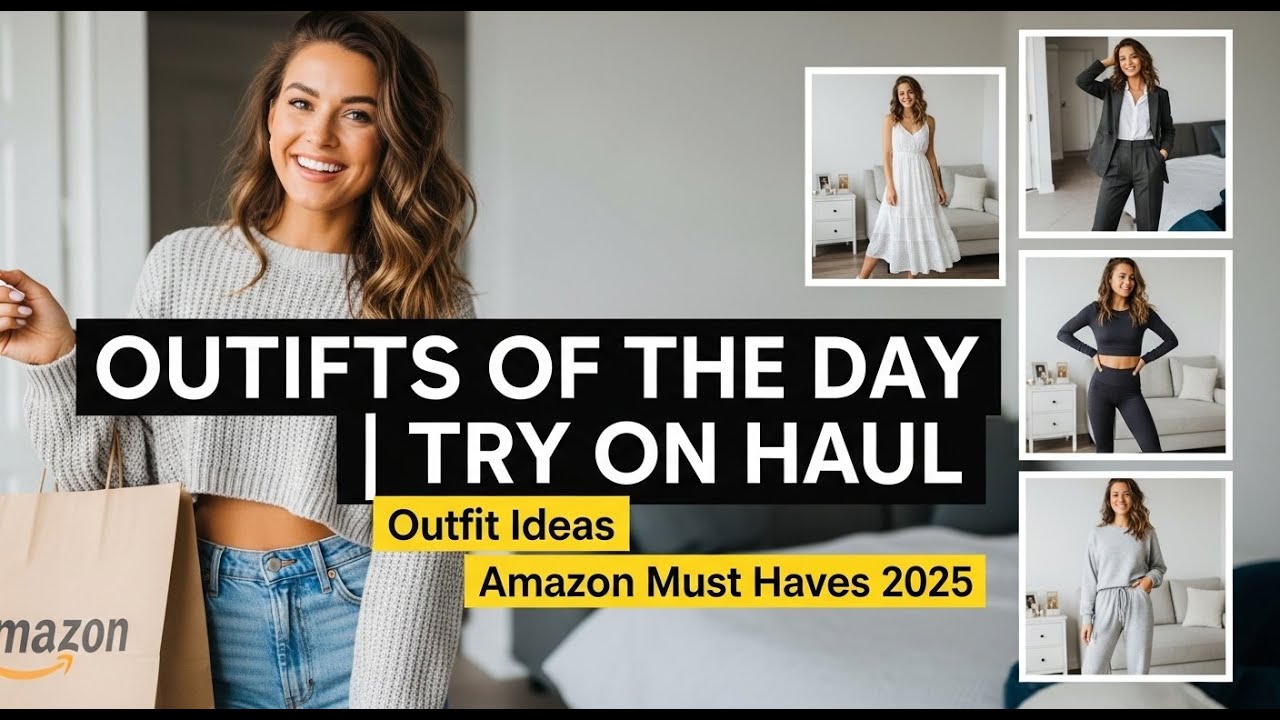 outfits of the day | try on haul | Outfit Ideas | amazon must heve 2025 - YouTube